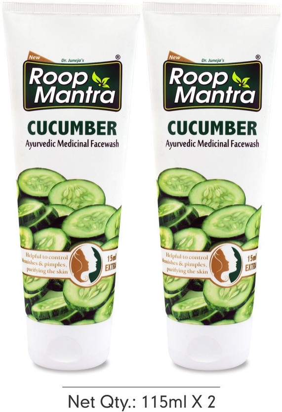 Roop Mantra Cucumber  115ml, Pack of 2 - Facewash for Blemishes