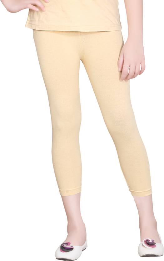 SINI MINI Capri For Girls Casual Solid Cotton Lycra Blend