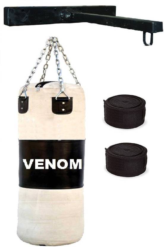 VENOM 60 Inch Long, CANVAS Material, Filled Punching Bag along with