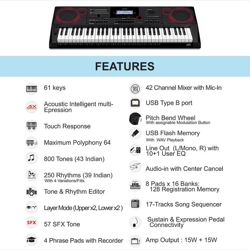 CASIO CT-X9000IN KH38 61-Key Digital Keyboard - Image 3