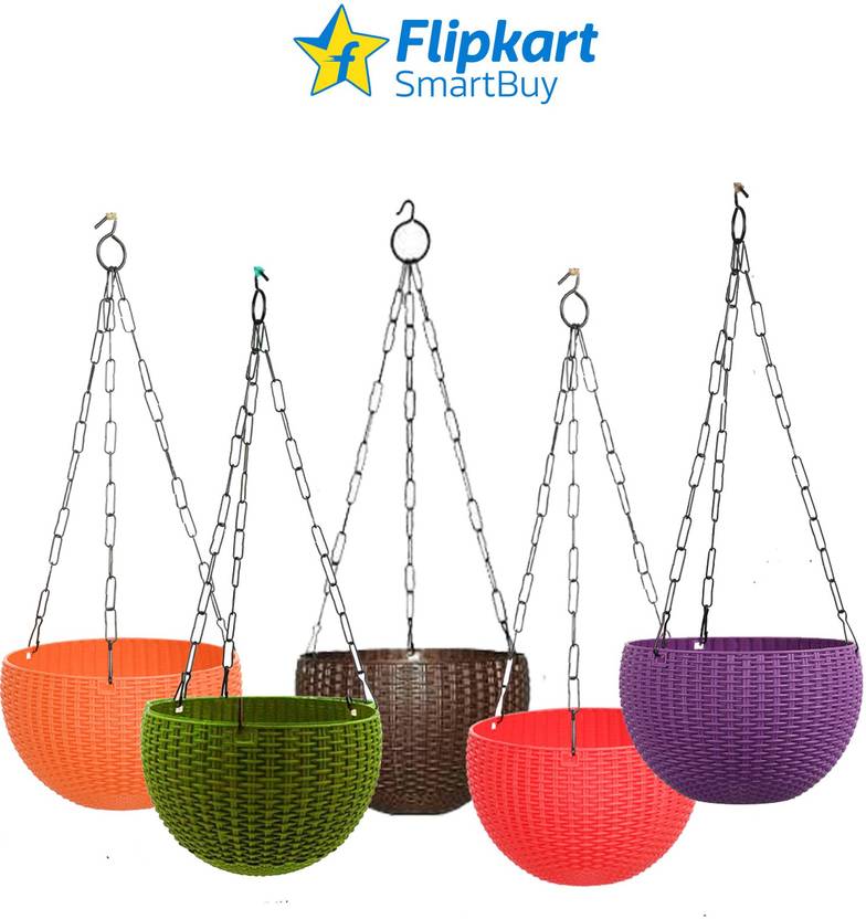 Flipkart SmartBuy Woven Design Hanging Euro Basket Planters Indoor