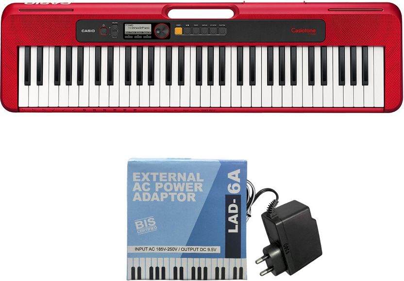 Casio CT-S200 Red Portable Keyboard with Carry Case - Image 2