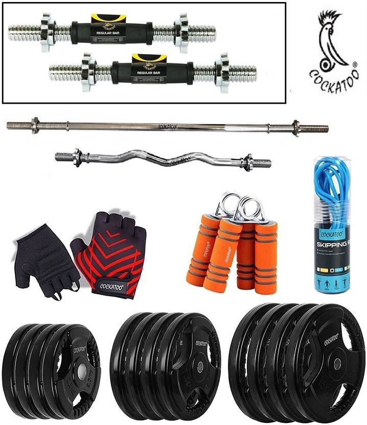 COCKATOO 10 kg Rubber Coated 10 KG 31 MM Diameter Professional Home Gym