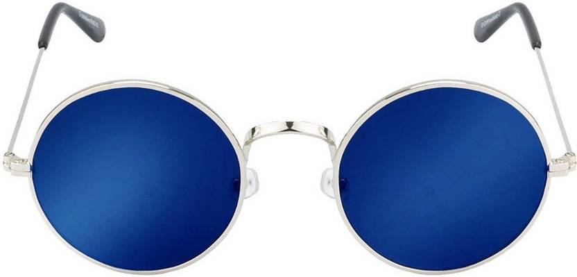 Mirrored Round Sunglasses (50)  (For Men & Women, Blue, Black, Silver, Brown)