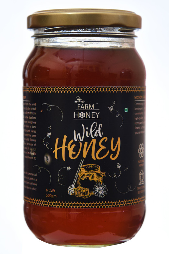 Farm Honey Wild Honey, Pure Organic Wild Unprocessed Honey 100%