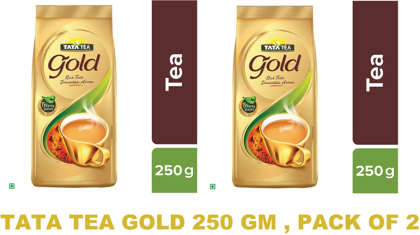 Tata TEA GOLDD 250 GM, PACK OF 2 Tea Blend Vacuum Pack