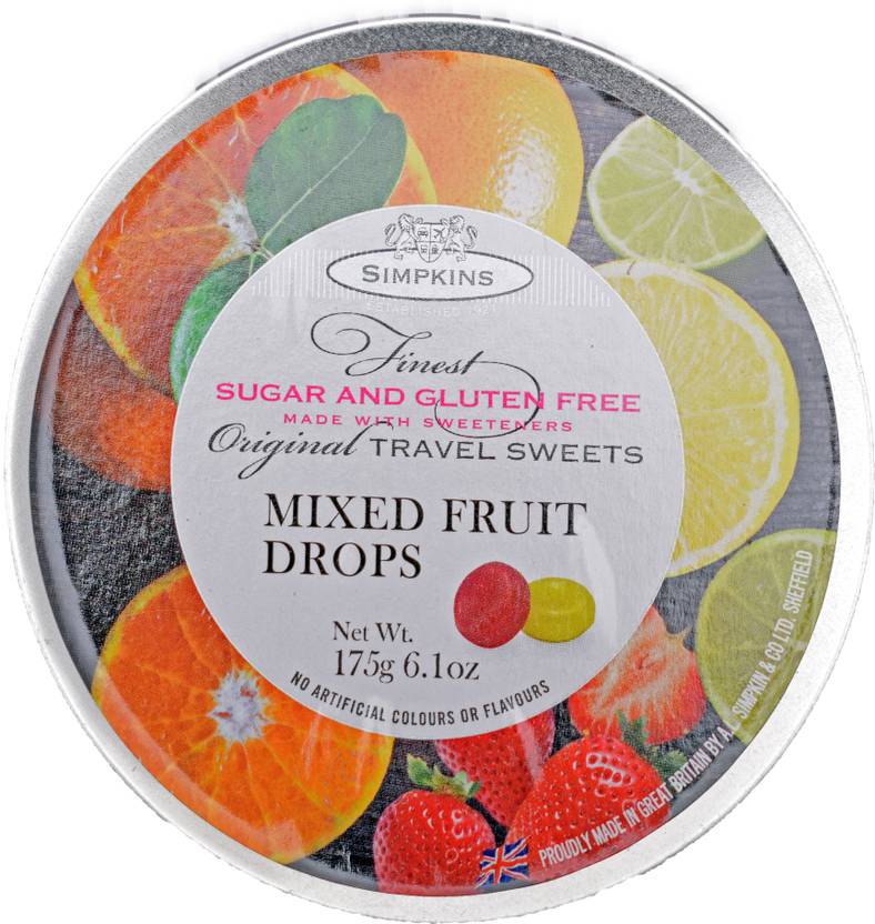 Simpkins Sugar Free Mixed Fruit Drops (Pack of 2) Mixed Fruit Candy