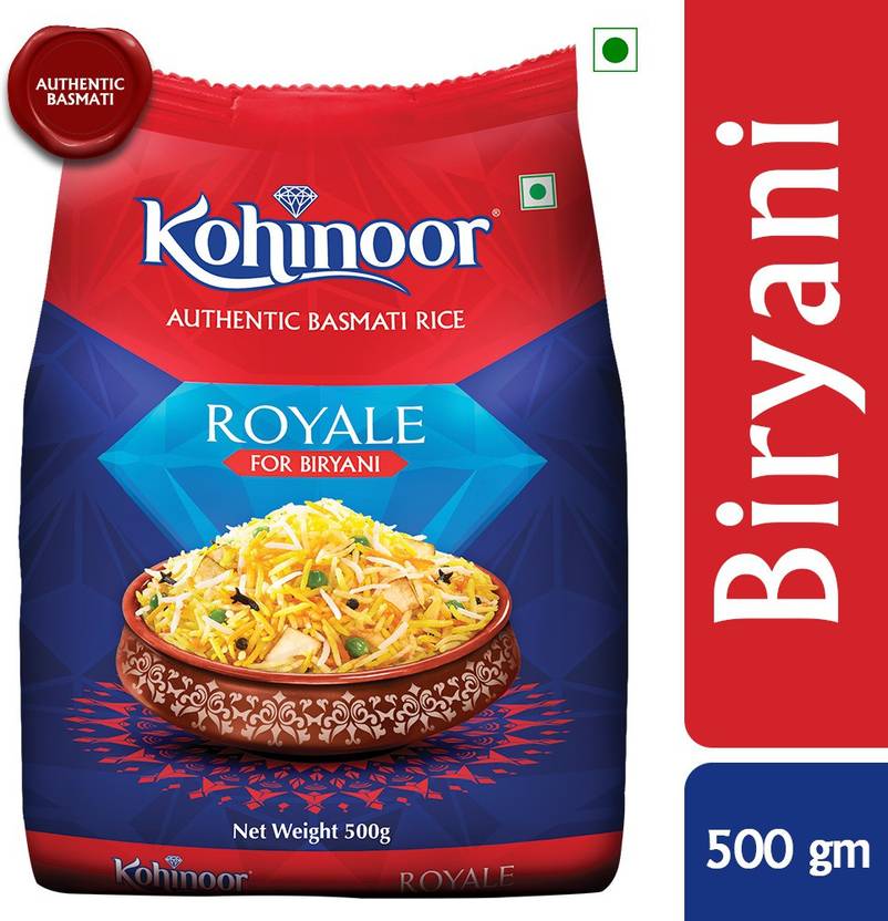 KOHINOOR Royal, Authentic biryani Basmati Rice (500 g) Red Basmati Rice ...