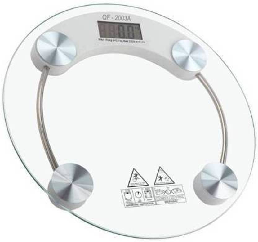 JULU Granny Smith Personal Human Body Weight Machine R2003A Transparent Round Glass Weighing