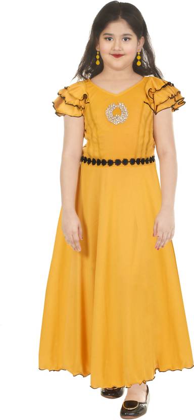 KRISHTINA Girls Maxi/Full Length Party Dress