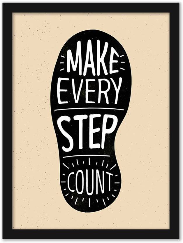 Motivational Quotes Frames Make Every Step Count Motivational Posters