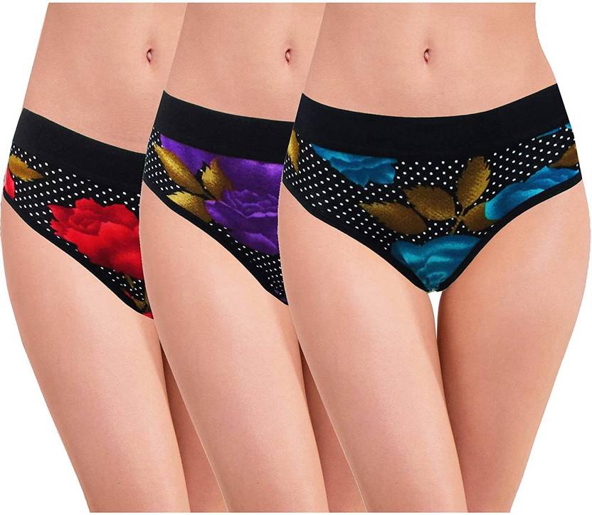 Pack of 3 Women Hipster Multicolor Panty