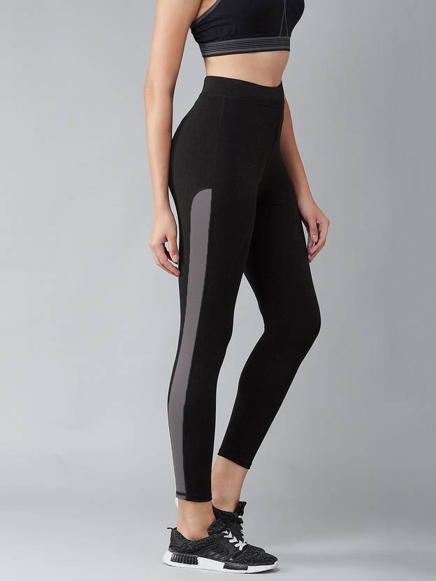 Solid Women Black, Grey Tights