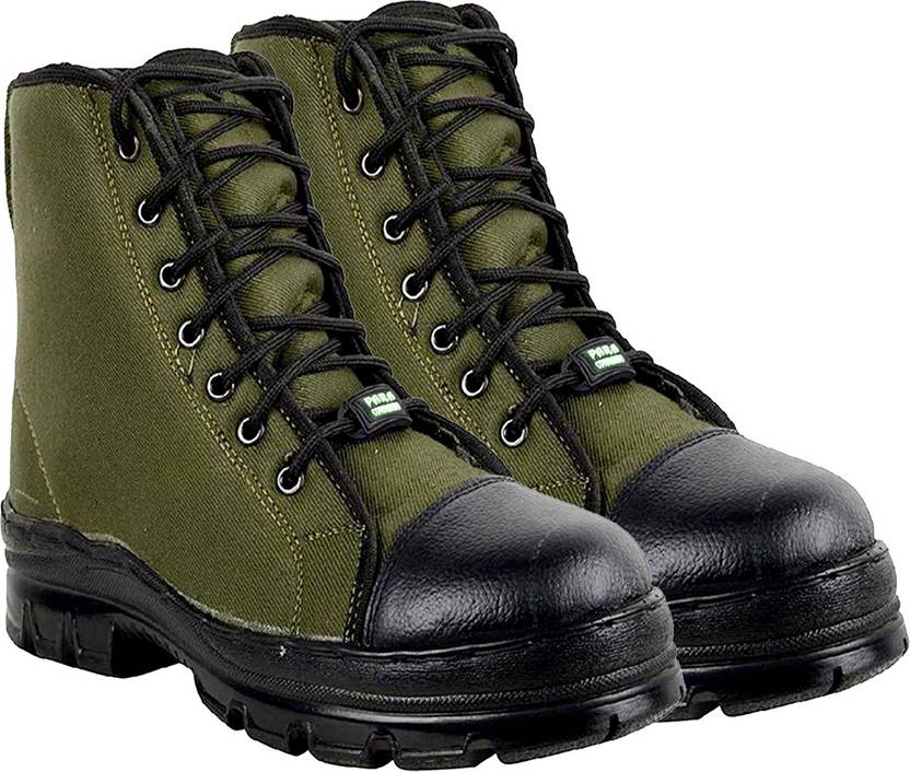 Men's Military Jungle Boots Leather Suede Speed Lace Desert Boots Combat Outdoor Tactical/Light Weight Lace Up For Men  (Green)