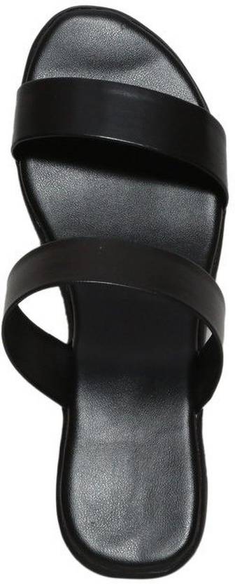 Women Black Wedges Sandal