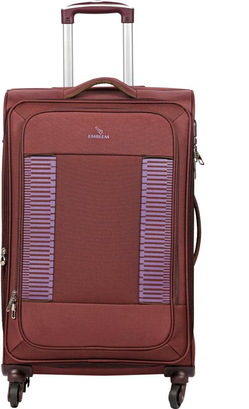 Emblem Trolley Bag suitcase 4 wheel spinner color soft Luggage with