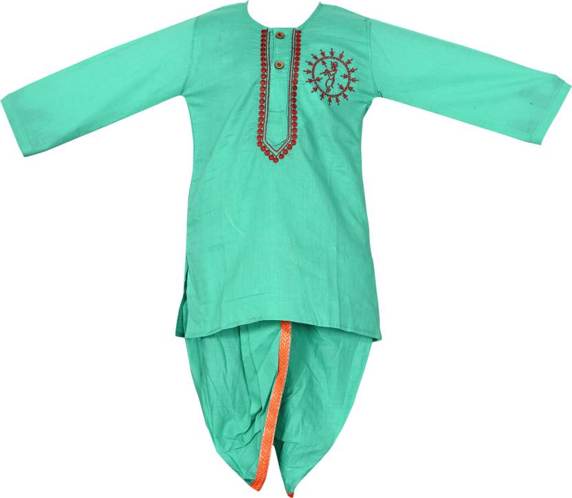 AHHAAAA Boys Festive & Party Angarkha and Dhoti Pant