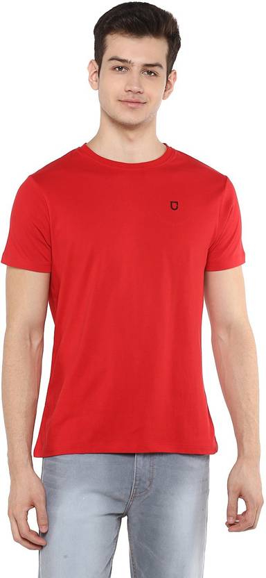 Urbano Fashion Men Solid Round Neck Pure Cotton Red T-Shirt