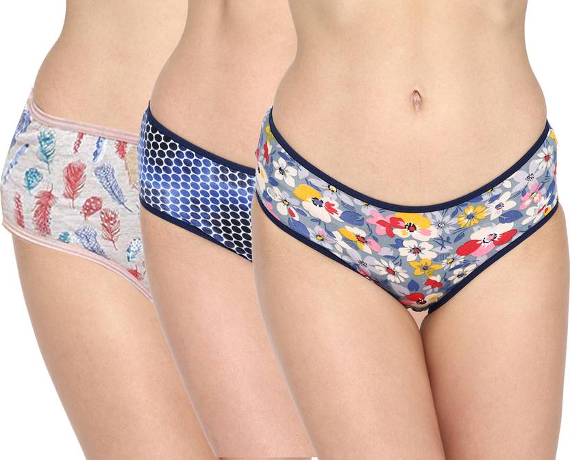 SKIDLERS Pack of 3 Women Hipster Multicolor Panty