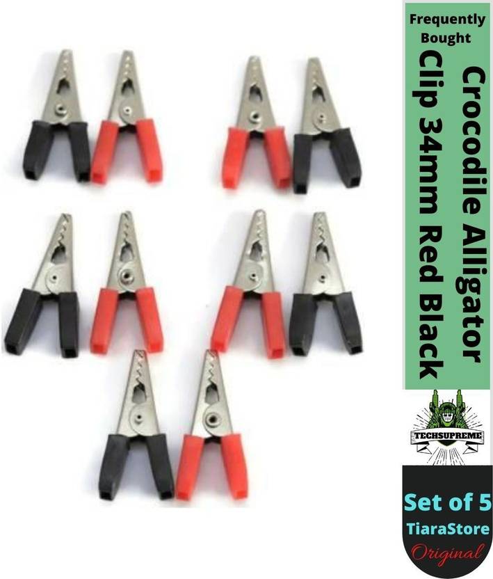 TechSupreme CROCODILE CLIP SET OF 5 Electronic Components Electronic Hobby Kit