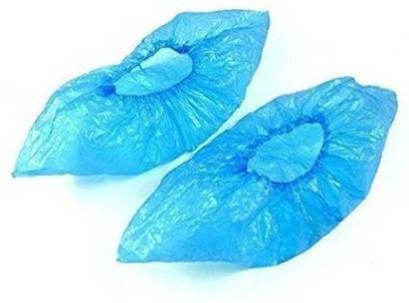 MasterShip 50 Pair, Waterproof Disposable Shoe Cover Polyester Blue Flat Shoe Cover, PP (Polypropylene) BLUE Boots Shoe Cover, Flat Shoe Cover, High Ankle Shoe Cover, Toes Shoe Cover