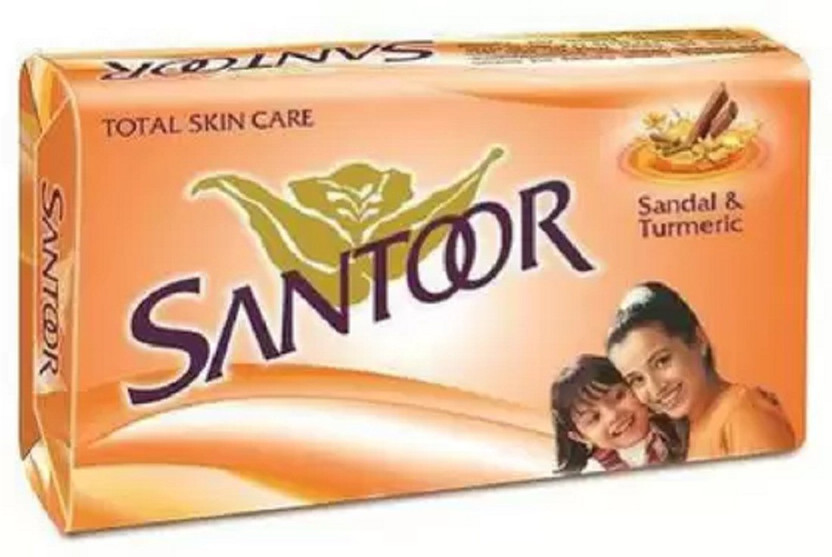 Santoor Sandel and turmeric soap 75gx6