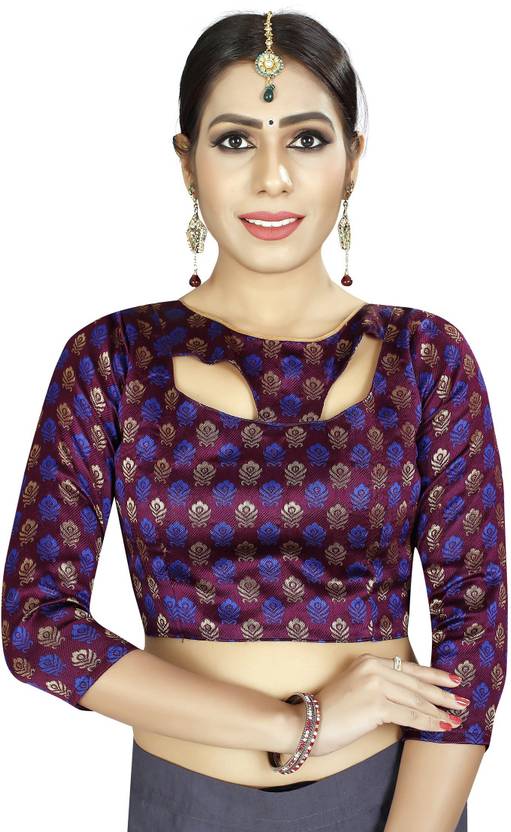 AANZIA Unstitched Jacquard Blouse Material Self Design