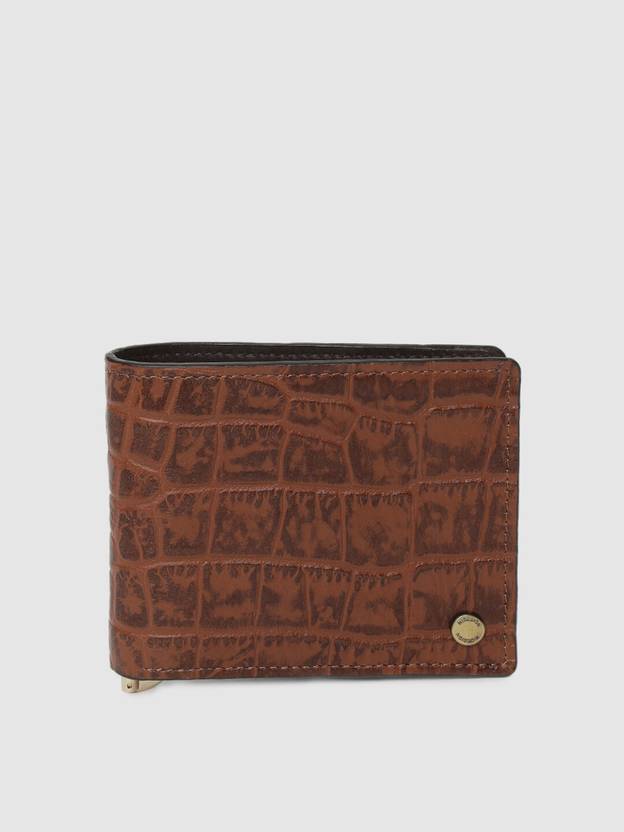 HIDESIGN Men Tan Genuine Leather Money Clip - Mini