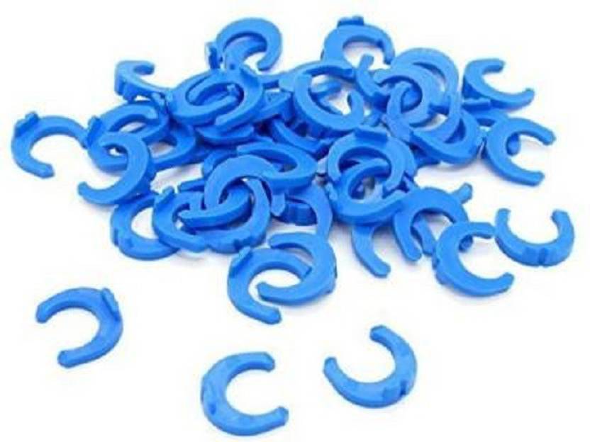AQUALIQUID RO Locking Clips Only (50 Pc) Locks for 1/4" Elbow Connectors Pipe Tube Water Purifier Service Solid Filter Cartridge (0.5, Pack of 50) Hose Connector