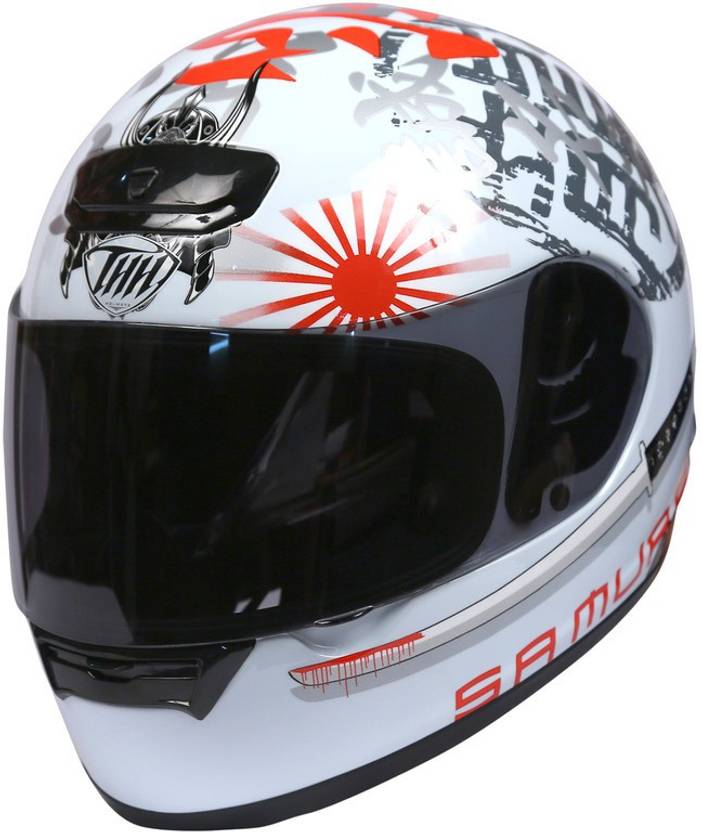 THH HELMETS TS15 Samurai Full Face Single Shield Helmet (White, Matt