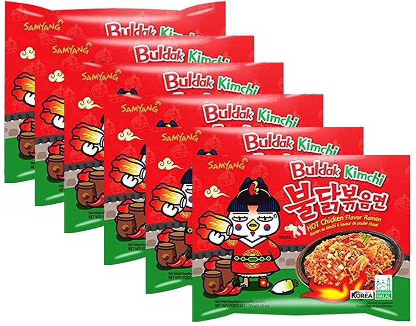 Samyang Hot Chicken Ramen Buldak Kimchi Noodles135X4 (Pack of 4