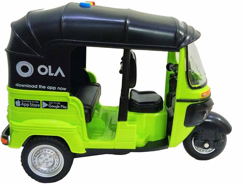 JohnMacc Ola Auto Rickshaw Toy Friction Powered Wheel With Light, Music