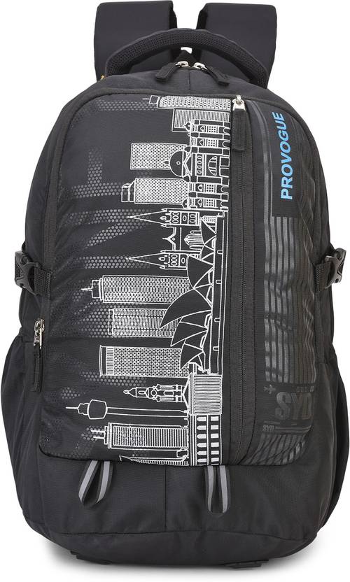 PROVOGUE SYDNEY Backpack With Rain Cover 35 L Laptop Backpack Black