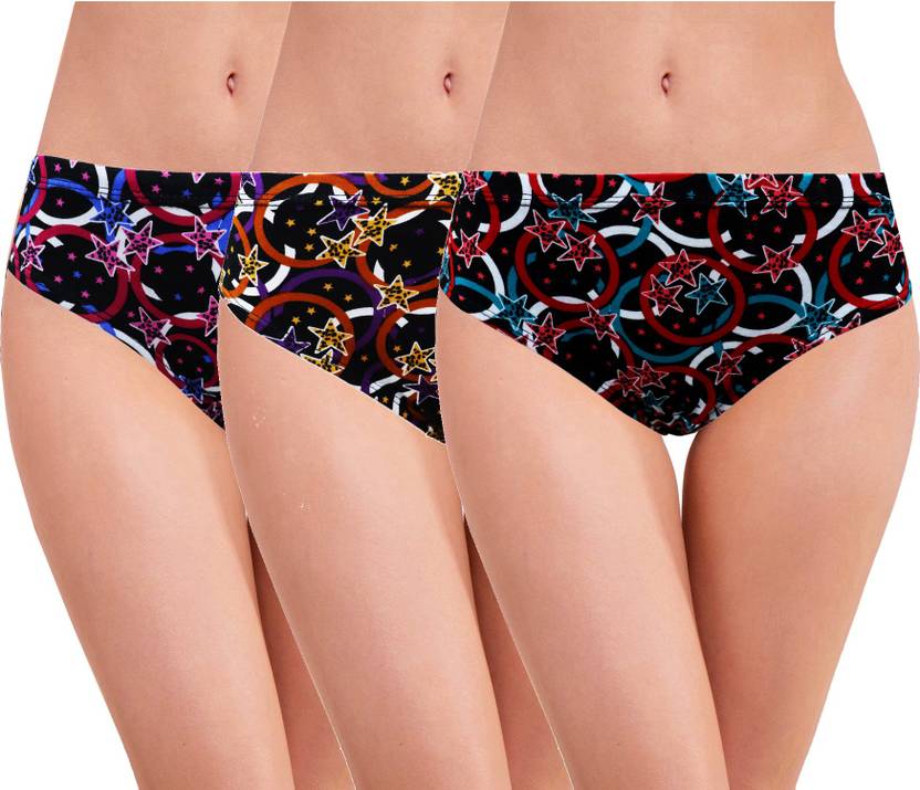 RC. ROYAL CLASS Pack of 3 Women Hipster Multicolor Panty