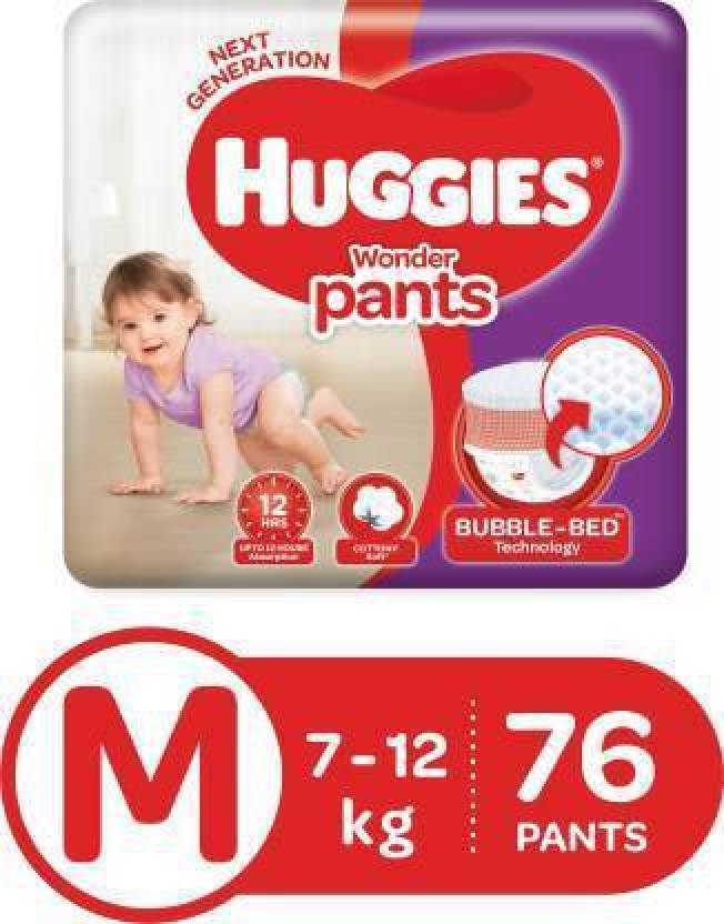 Huggies Wonder Pants diapers - M (76 Pieces) - M - Buy 76 Huggies soft ...