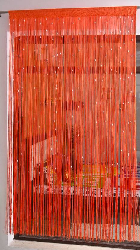 HOMADORN 213 cm (7 ft) Door Polyester Transparent Curtain Single Curtain