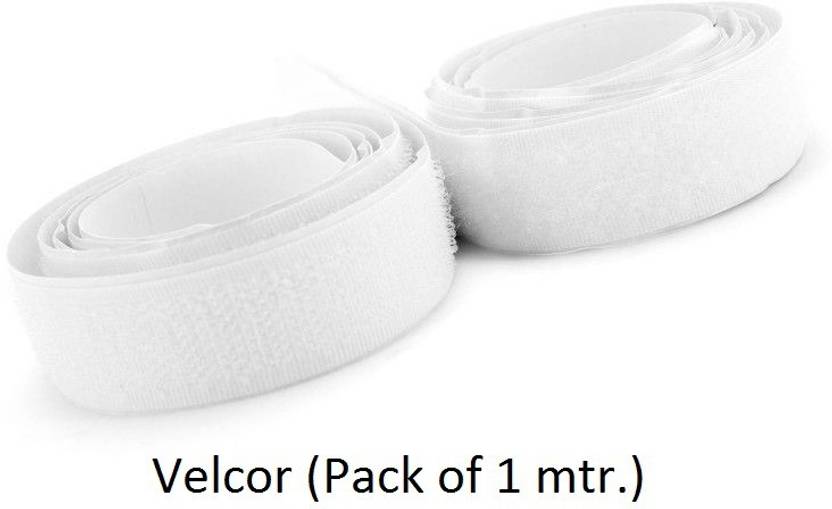 Aapal Collection White Velcro Tape ( Pack of 1 mtr.) Sew-on Velcro