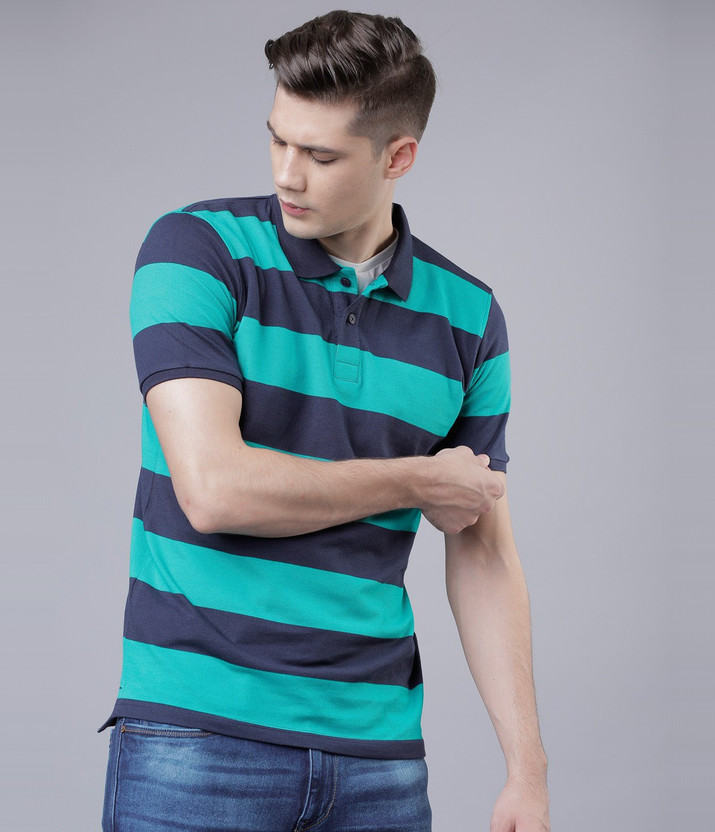 HIGHLANDER Striped Men Polo Neck 