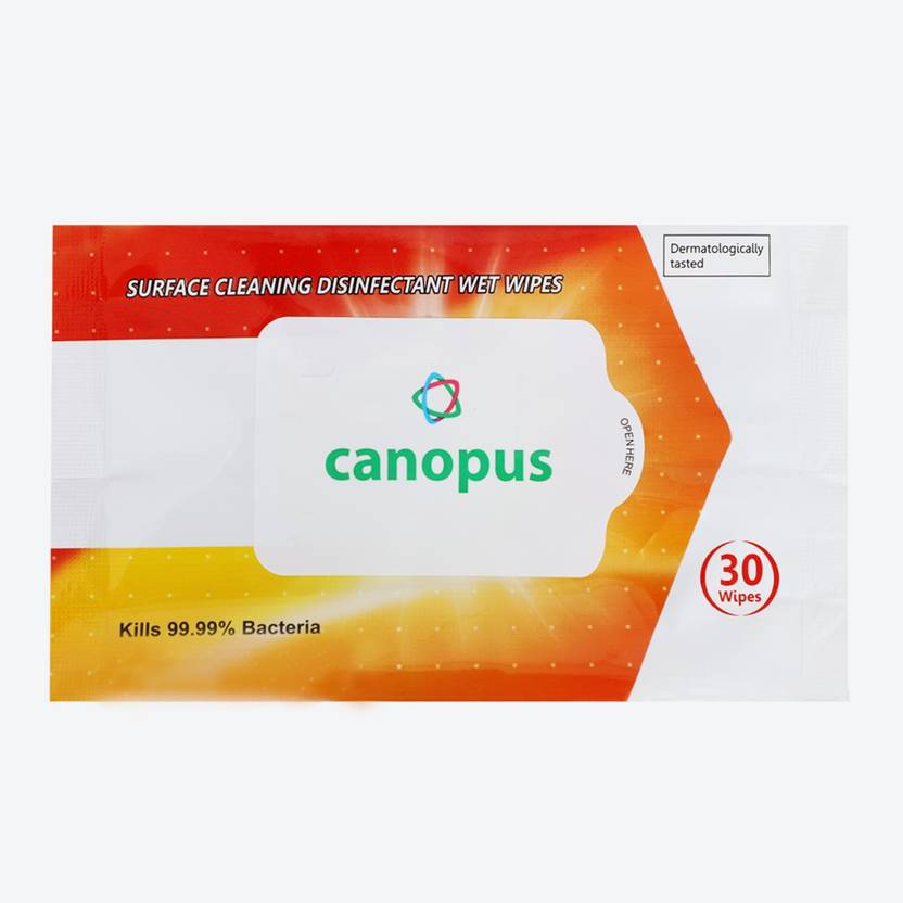 Canopous Canopus Surface Cleaning Disinfectant Wet Wipes - 30 Pulls Price in ...