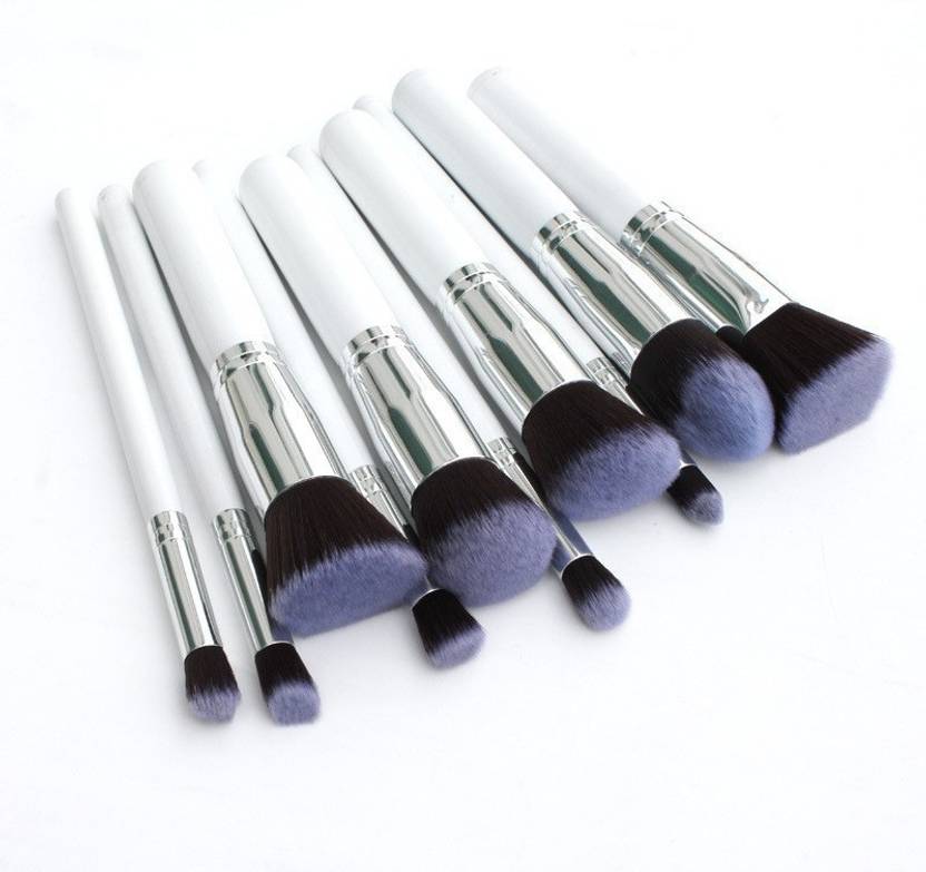 VENALISA Premium Wooden Handle Makeup Brushes (Pack of 10)