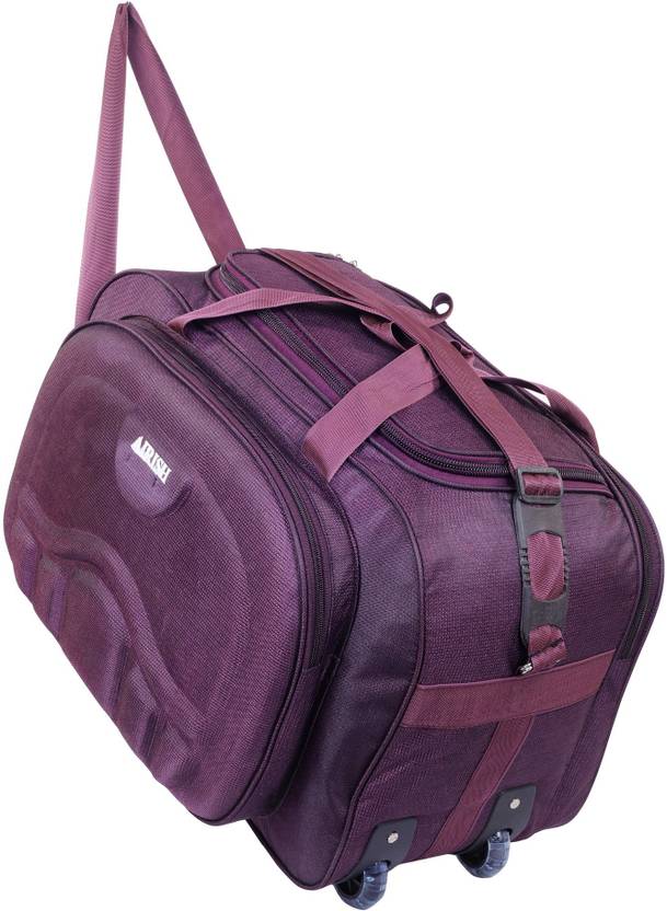 Airish (Expandable) Expandable) Waterproof Polyester Lightweight 50 L Luggage Travel Duffel Bag with 2 Wheels Travel Duffel Bag Duffel With Wheels (Strolley)