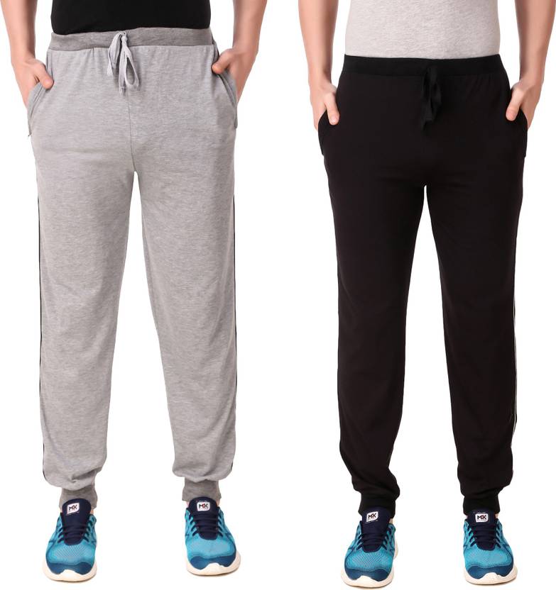 Men Black, Grey Track Pants Price in India Buy Men Black, Grey Track