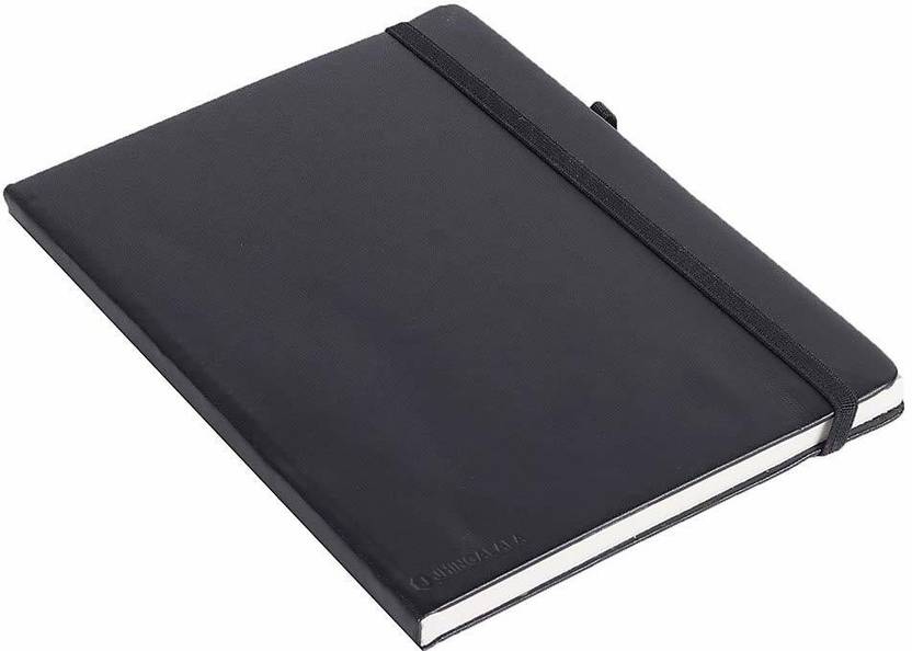 jhingalala pu leather finish hard bound a5 size executive diary notebook elastic closure ruled 176 pages