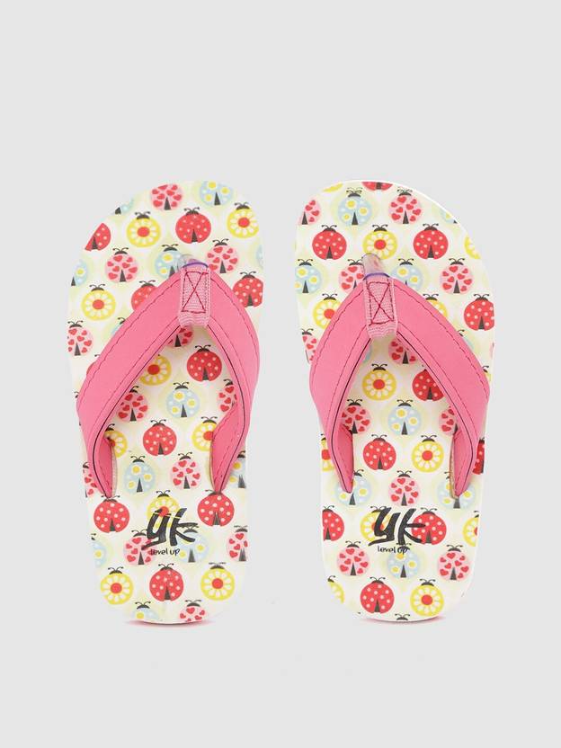Yk Girls Slip On Slipper Flip Flop  (Pink)