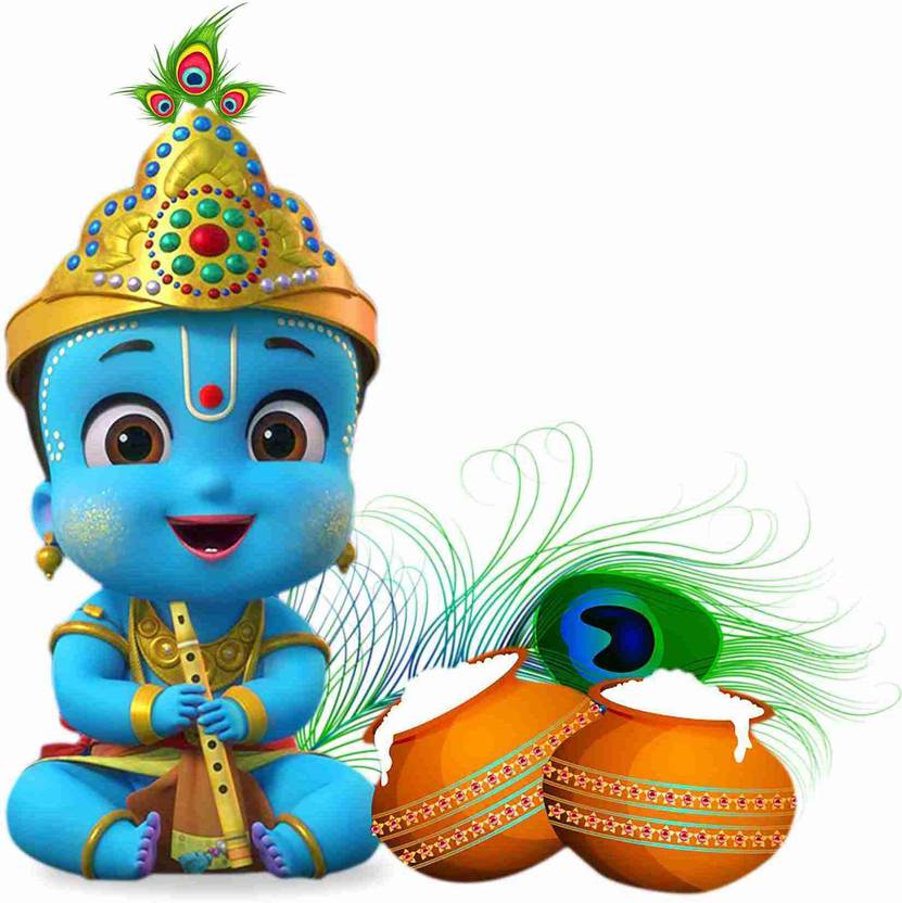 DivineDesigns Little Krishna Sticker Medium Little Krishna Sticker