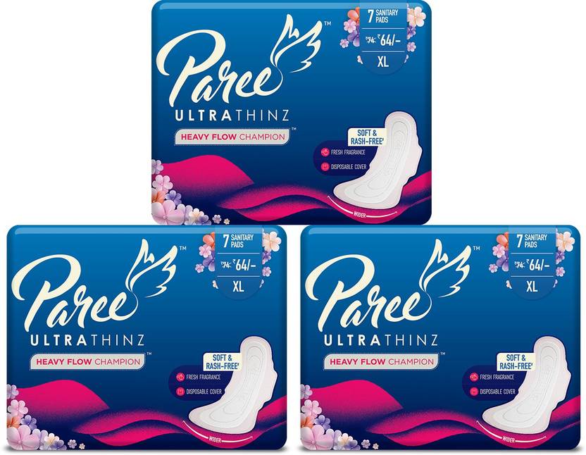 Paree Ultra Thinz Soft & Rash Free Sanitary Pads For Heavy Flow 7 Pads
