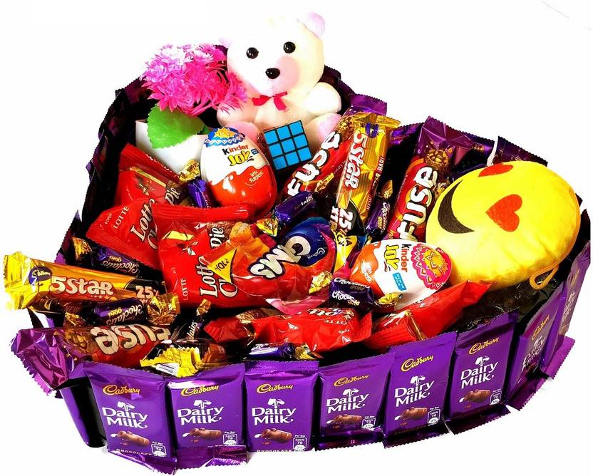 Cadbury Heart Shaped Dairy Milk Bouquet Plastic Gift Box Price in India