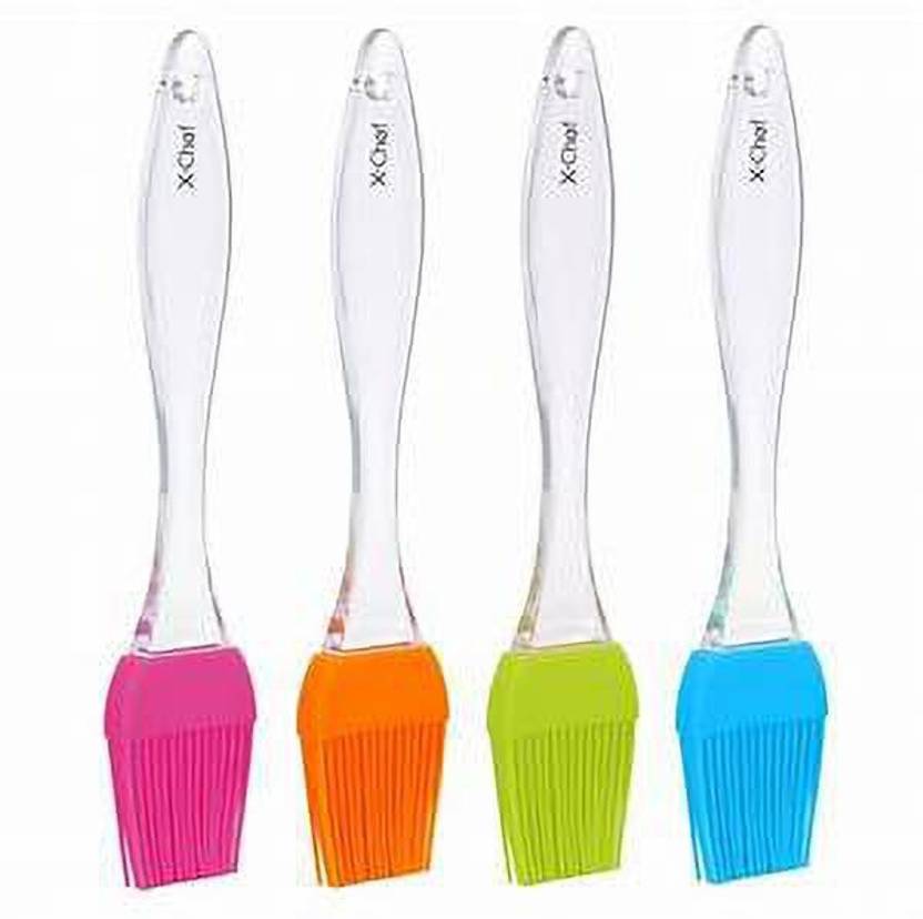 TRAPTI KITCHENWARE SILICON KITCHEN BRUSH (SET OF 2) SILICONE, GLASS Flat Pastry Brush