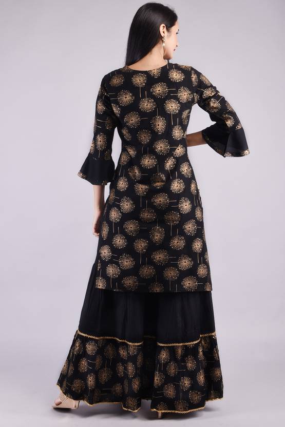 Women Viscose Rayon Kurta Skirt Set