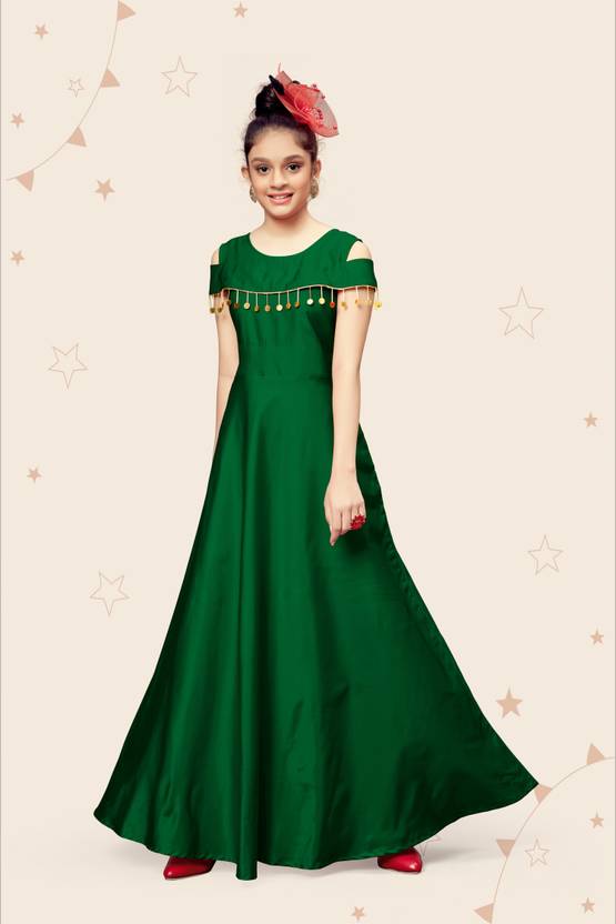 Size 3 4 Years Kidotsav Girls Maxi Full Length Party Dress
